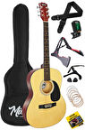 Midex RG-550NT Pack Kaliteli Natural 40 İnç Akustik Gitar Seti 4/4 Yetişkin