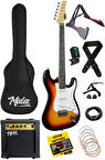 Midex AGE-80SB Amfili Full Elektro Gitar Seti 4/4 Yetişkin 39 İnç Sunburs