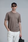 Junya Erkek Basic Tişört Deve Tüyü