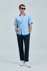 Bert Erkek Basic Gömlek Comfort Fit Mavi