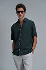 Bert Erkek Basic Gömlek Comfort Fit Yeşil