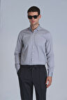 Danıel Erkek Basic Gömlek Slim Fit Gri