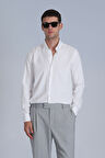 Barka Erkek Basic Gömlek Slim Fit Beyaz