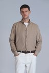 Water Erkek Basic Gömlek Slim Fit Bej