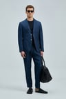 Alberto Smart Erkek Chino Pantolon Comfort Pileli Lacivert