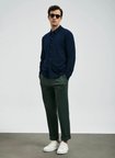 Lufian Polo Yaka Slim Fit Lacivert Erkek Kazak KENNY