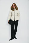 Lufian Kadın Klemantın Kaz Tüyü Mont 122120042 Ekru