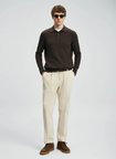 Lufian Polo Yaka Slim Fit Kahve Erkek Kazak RUFUS