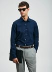 Lufian Slim Fit Gömlek Yaka Lacivert Erkek Gömlek VERAN