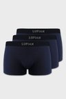 LUFIAN Erkek Mark 3 Adet Modal Dikişsiz Boxer 111080035 Lacivert