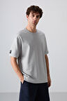 Tommy Life Erkek Taş Oversize T-shirt 88339  