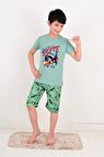 erkek çocuk kapri  pijama takımı born to skate çağla