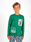 Erkek Çocuk Uzun Kollu %100 Pamuklu Pijama Takımı Peace