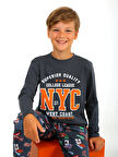 Erkek Çocuk Uzun Kollu %100 Pamuklu Pijama Takımı West Coast