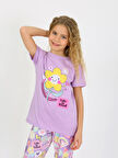 Kız Çocuk Kısa Kollu %100 Pamuklu Pijama Takımı Be Kind