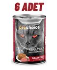 ProChoice Adult Cat Beef Pate Kedi Konservesi 6x400 gr