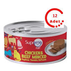 Supreme Cat Kıyılmış Tavuklu ve Biftekli Yaş Kedi Maması 85 Gr x 12 Adet