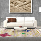 Dekoreko Kaymaz Taban Djt Salon Halısı Star Pamuk Modern P1337