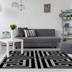 Dekoreko Kaymaz Taban Djt Salon Halısı Star Pamuk Saçaklı Modern 658M