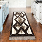 Dekoreko Kaymaz Taban Djt Mutfak Halısı Star Pamuk Saçaklı Modern 722