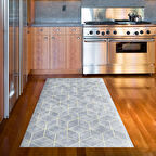 Dekoreko Kaymaz Taban Djt Mutfak Halısı Yıldız Deri Modern 627M