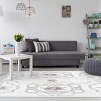 Dekoreko Kaymaz Taban Djt Salon Halısı Star Pamuk Saçaklı Modern 1494