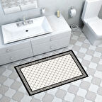 Dekoreko Kaymaz Taban Djt Banyo Halısı Trend Modern 603M