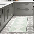 Dekoreko Kaymaz Taban Djt Mutfak Halısı Star Pamuk İskandinav F5085