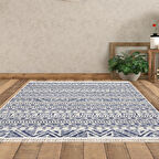 Dekoreko Kaymaz Taban Djt Salon Halısı Trend Saçaklı İskandinav F5082