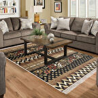 Dekoreko Kaymaz Taban Djt Salon Halısı Star Pamuk Saçaklı Modern Mu127