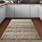 Dekoreko Kaymaz Taban Djt Mutfak Halısı Star Pamuk Saçaklı İskandinav F5087