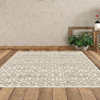 Dekoreko Kaymaz Taban Djt Salon Halısı Yıldız Deri Modern 757