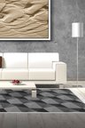 Kaymaz Dijital Mutfak & Salon Halı Trend Saçaklı Geometrik E5010