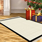 Alanur Home Kaymaz Taban Djt Banyo Mutfak Salon Halı  Trend Saçaklı Dokuma Desen E5007