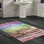 Dekoreko Kaymaz Taban Djt Banyo Halısı Star Pamuk Modern Mu136