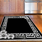 Dekoreko Kaymaz Taban Djt Mutfak Halısı Yıldız Deri Saçaklı Modern Kt494