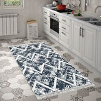 Dekoreko Kaymaz Taban Djt Mutfak Halısı Trend Saçaklı İskandinav F5128