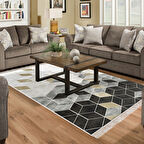 Dekoreko Kaymaz Taban Djt Salon Halısı Star Pamuk Saçaklı İskandinav 2146M