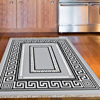 Dekoreko Kaymaz Taban Djt Mutfak Halısı Yıldız Deri Saçaklı Modern 651M