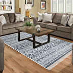 Dekoreko Kaymaz Taban Djt Salon Halısı Star Pamuk Saçaklı İskandinav F5078