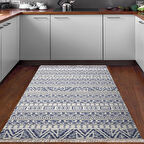 Dekoreko Kaymaz Taban Djt Mutfak Halısı Yıldız Deri Saçaklı İskandinav F5082