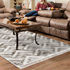 Dekoreko Kaymaz Taban Djt Salon Halısı Trend Saçaklı İskandinav F5124