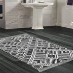 Dekoreko Kaymaz Taban Djt Banyo Halısı Star Pamuk Saçaklı Modern 2029