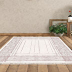 Dekoreko Kaymaz Taban Djt Salon Halısı Trend Saçaklı Modern M5076