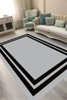 Dijital Baskılı Dikdörtgen Salon Halısı | Kaymaz Yıkanabilir | Keçe Taban | Geometrik | 1696