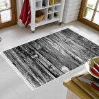 Dekoreko Kaymaz Taban Djt Mutfak Halısı Trend Saçaklı Modern Mu136