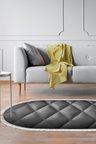 Kaymaz Dijital Mutfak & Salon Halı Star Pamuk Saçaklı Oval Geometrik E5013
