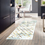 Dekoreko Kaymaz Taban Djt Mutfak Halısı Yıldız Deri Modern M5026