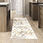 Dekoreko Kaymaz Taban Djt Mutfak Halısı Yıldız Deri Modern M5026