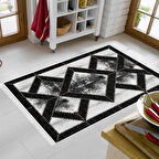 Dekoreko Kaymaz Taban Djt Mutfak Halısı Yıldız Deri Saçaklı Modern 722